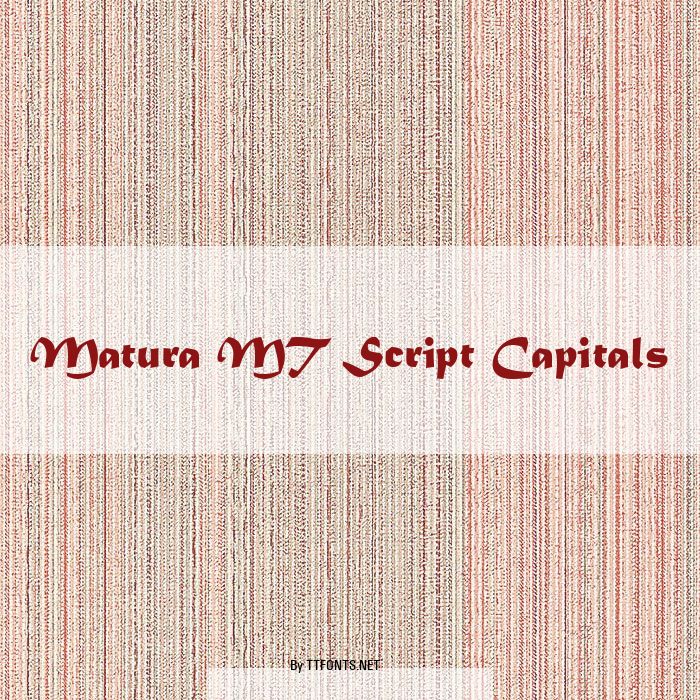 Matura MT Script Capitals example